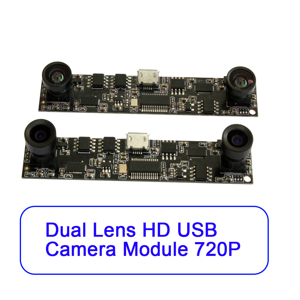 ELP HD Color UVC Webcam CMOS OV9712 Dual Lens 3D USB Stereo Vision Camera For 3D Printer， people counting